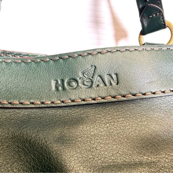 Hogan Dark Green Leather Shoulder Bag - Picture 5 of 12